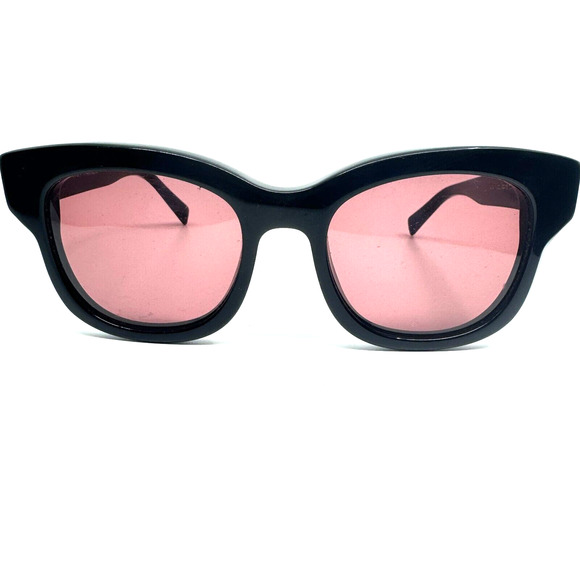 Warby Parker Eyeglasses Barrie 100 Black Frame Pink Lens 52-19 145 H10015